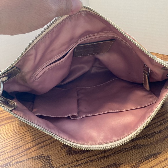 Coach Satchel Shoulder Handbag in Poppy Madras Print, Pre-Owned, 13”X 9” - Picture 6 of 12